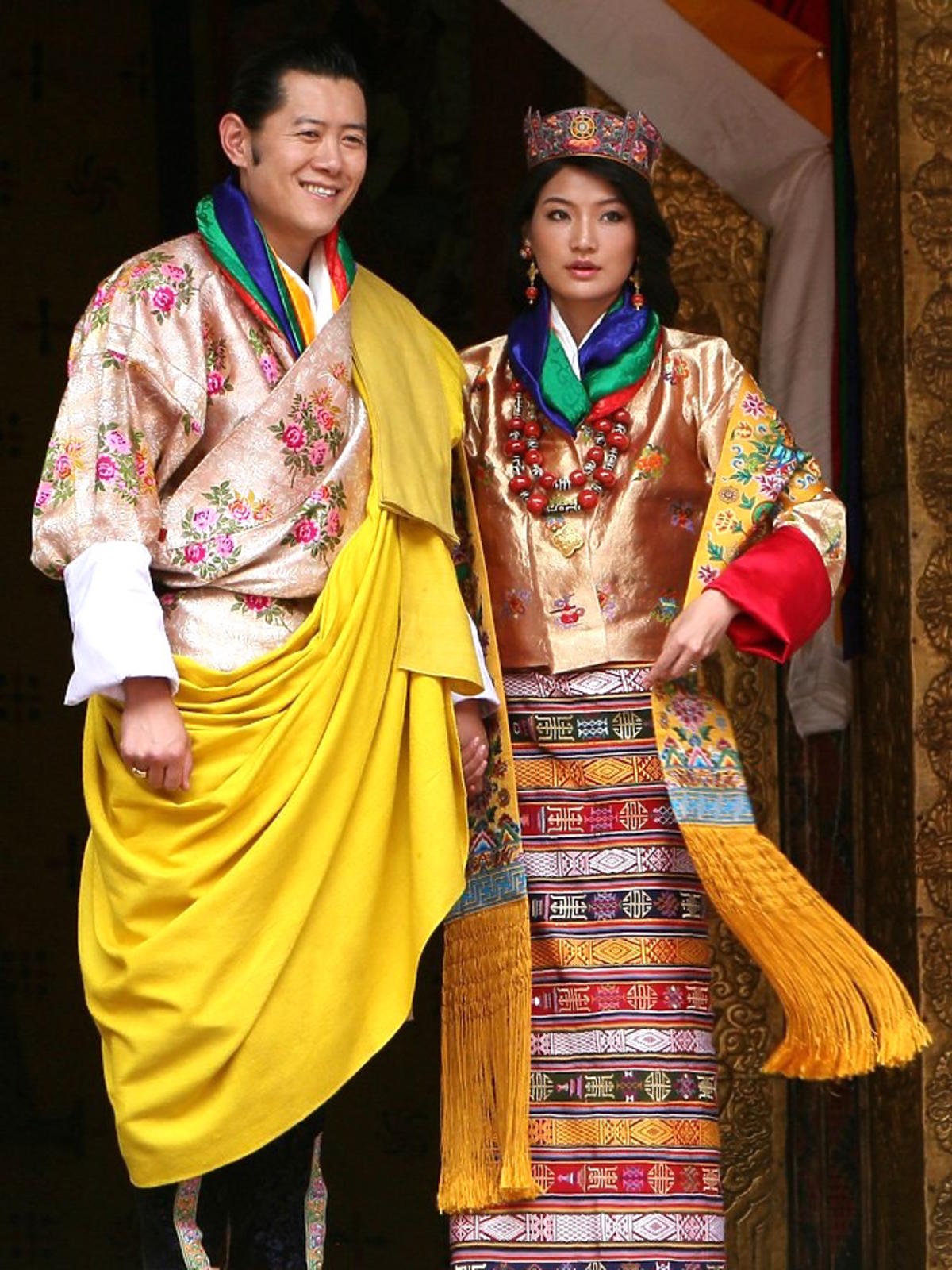 Dziecyn Pema i król Jigme Khesar Namgyel Wangchuck