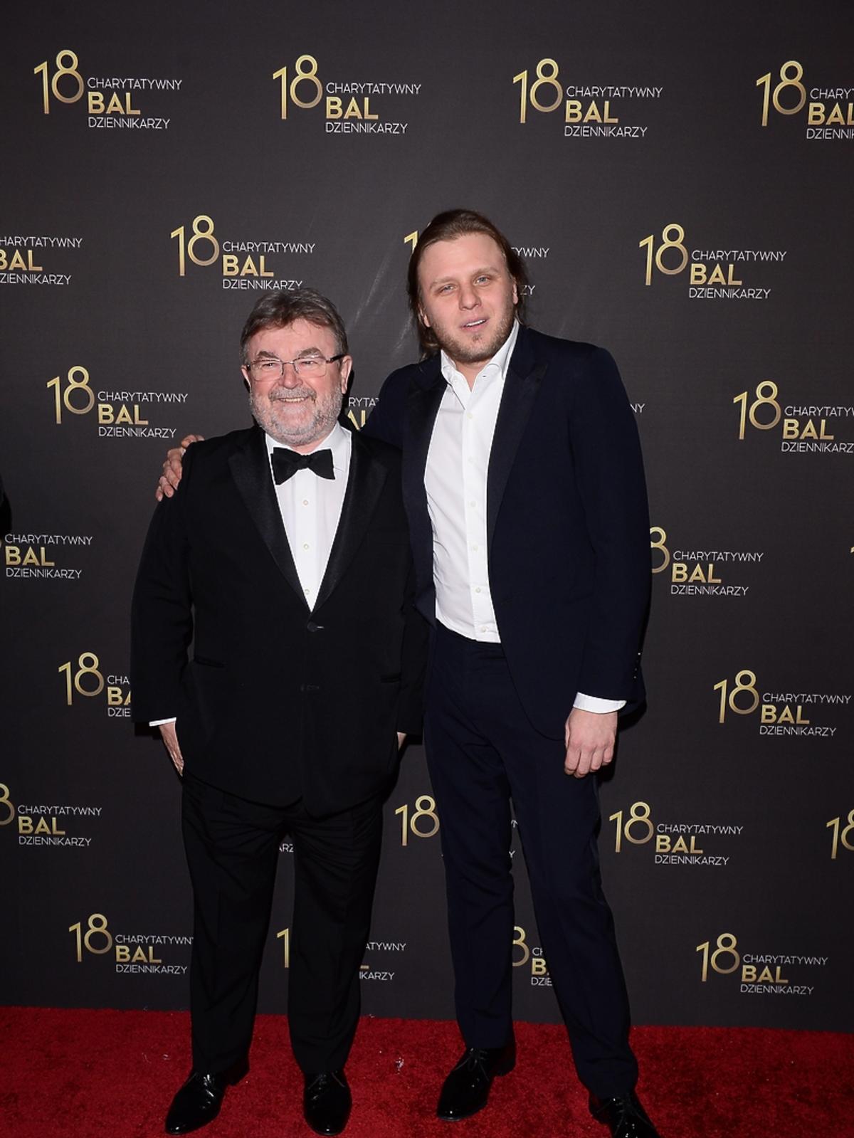 Edward Miszczak i Piotr Woźniak-Starak na Balu Dziennikarzy