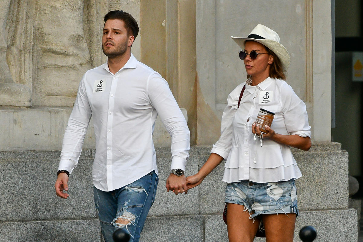 Edyta Górniak na spacerze z Mateuszem Zalewskim