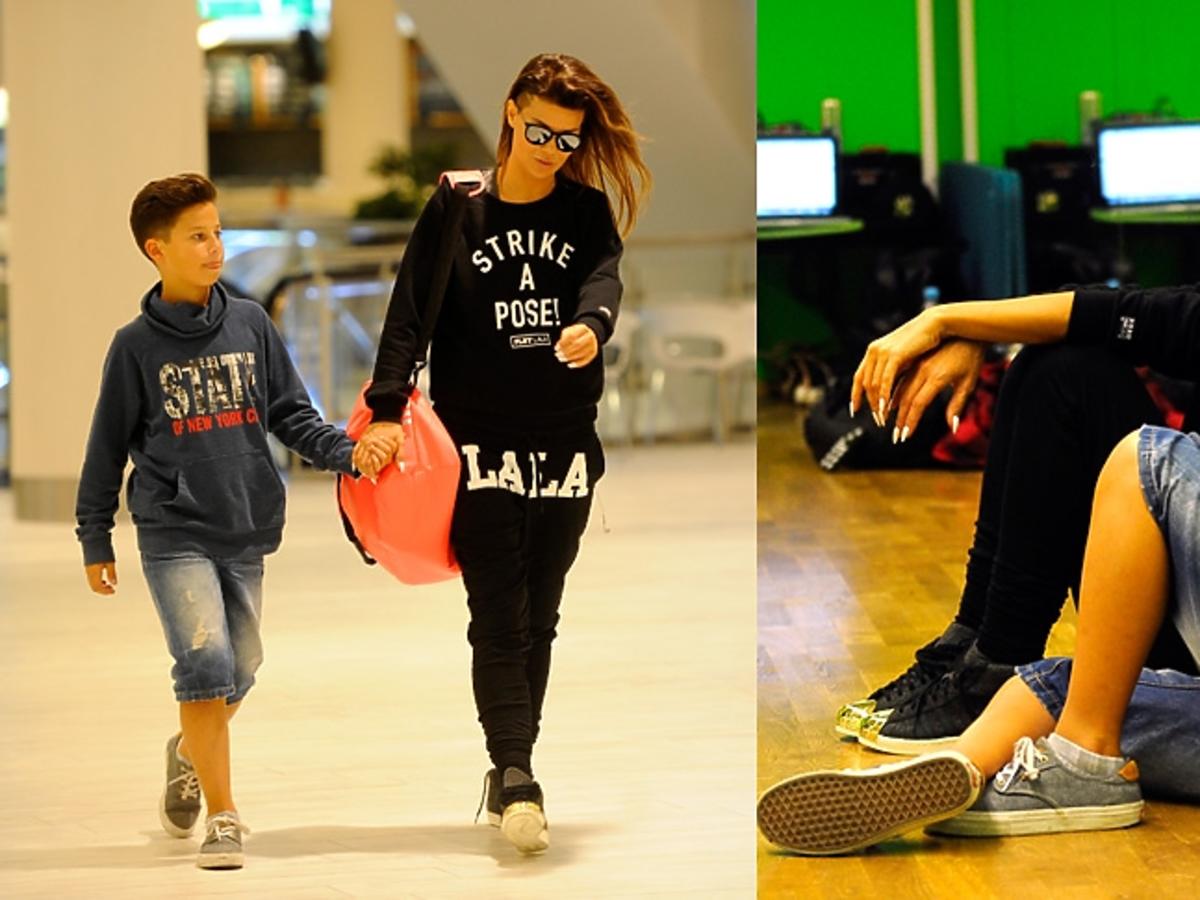 Edyta Górniak z synem Allanem w Warszawie i na sali tanecznej