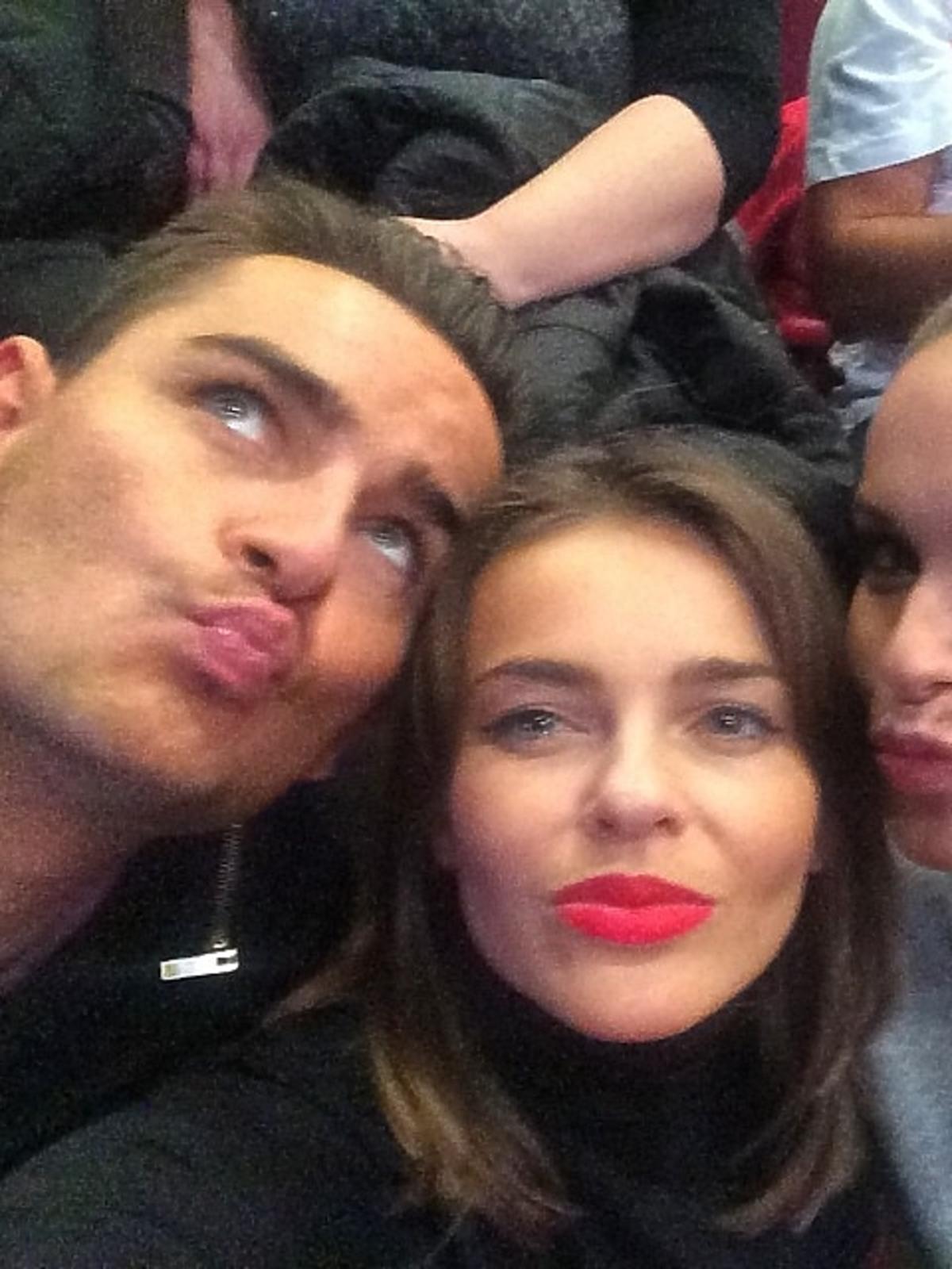 Edyta Herbuś, Kasia Sowińska i Tomek Sowiński na koncercie Kylie Minogue w Paryżu