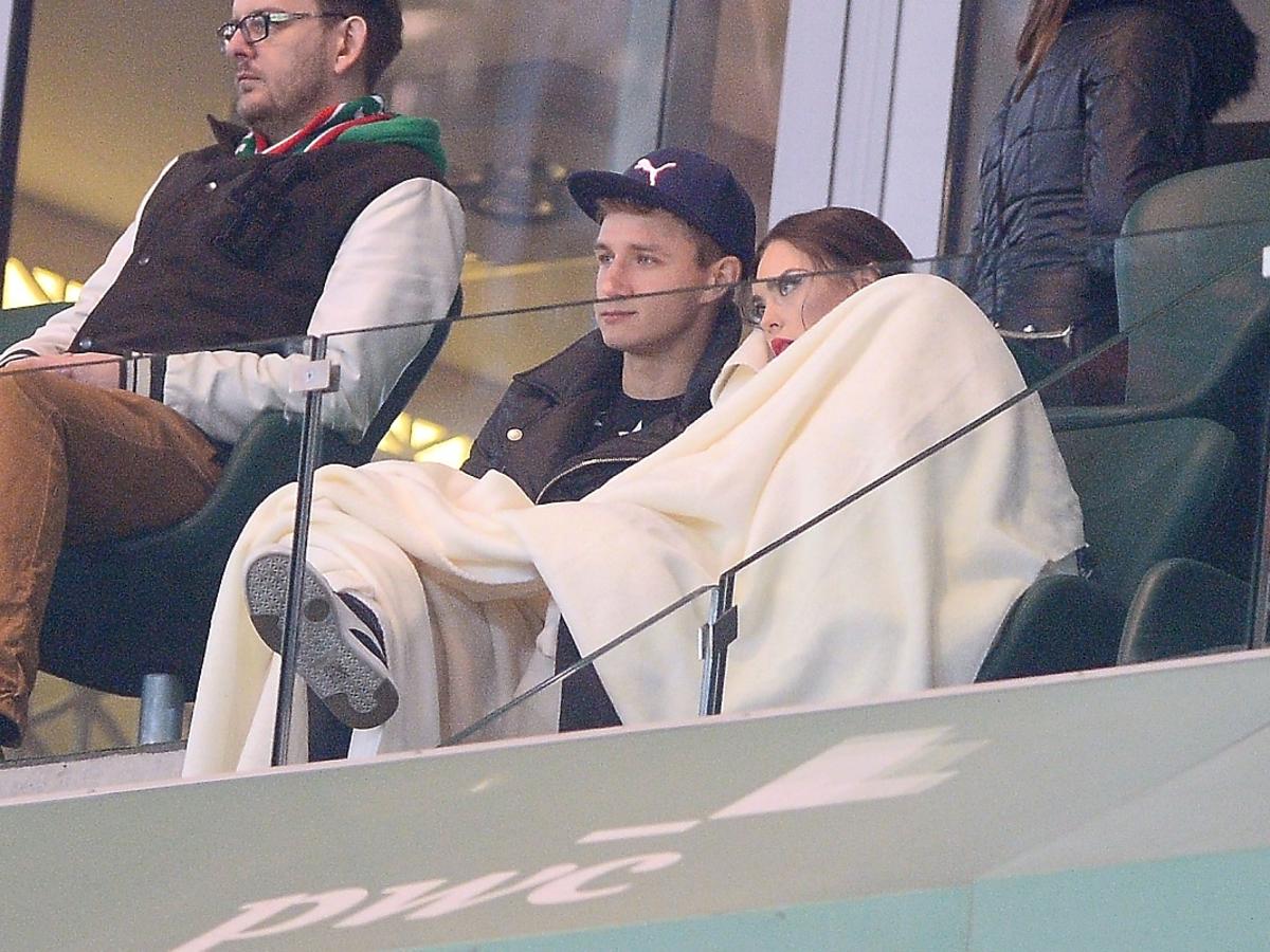 Edyta Zając i Jakub Rzeźniaczak na meczu