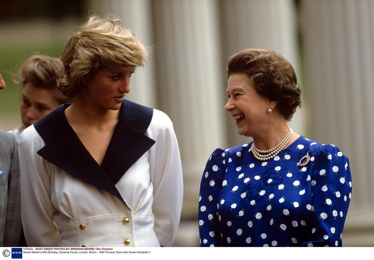 Elżbieta II i księżna Diana w Londynie