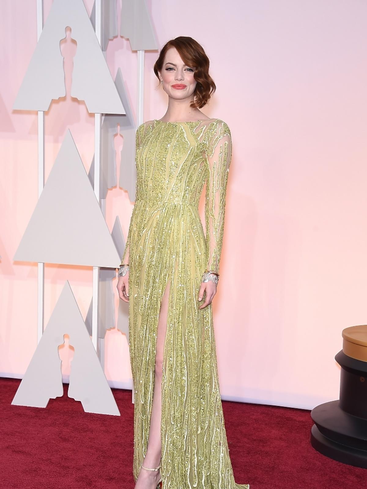 Emma Stone na gali rozdania Oscarów 2015