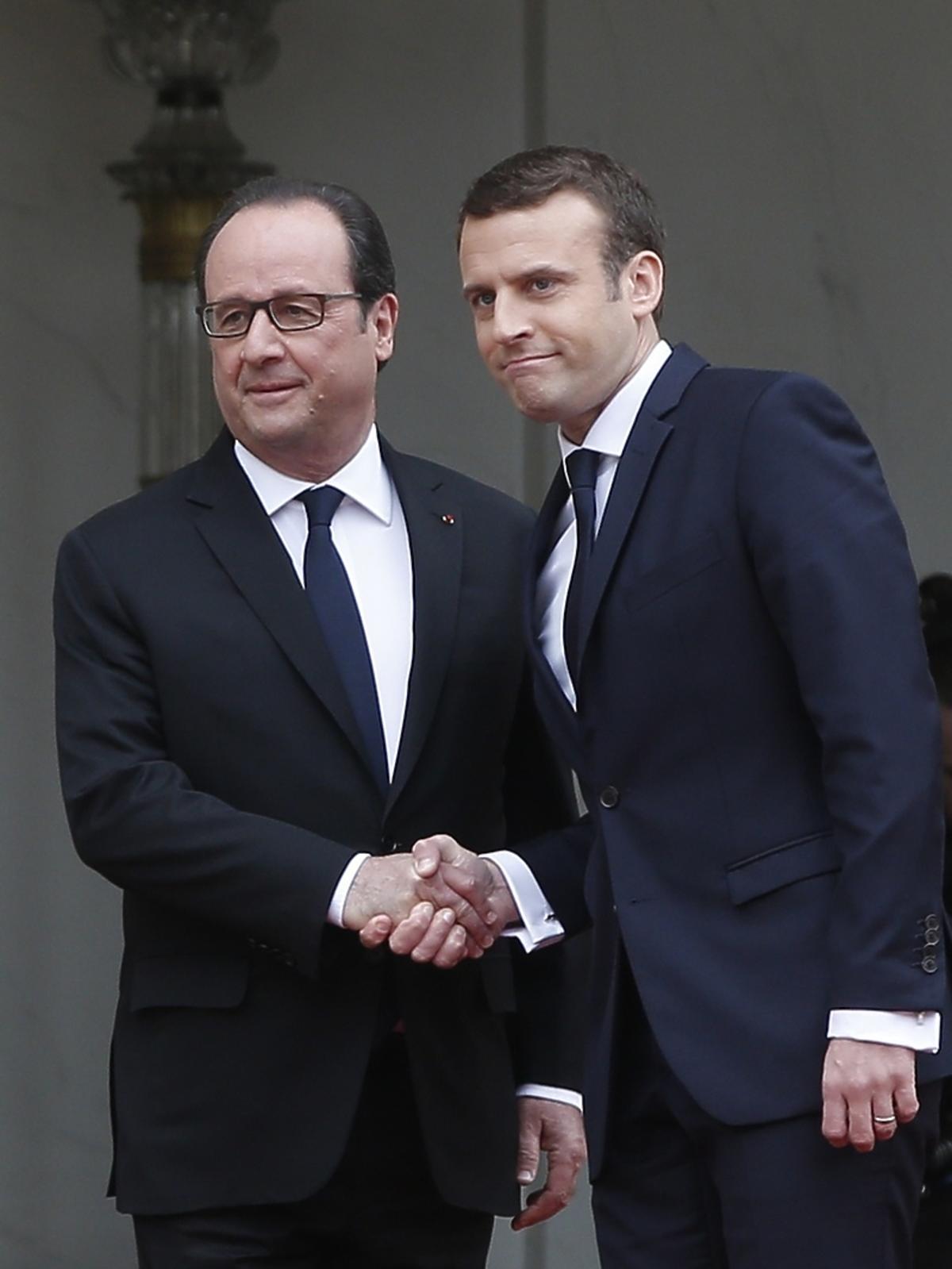 Emmanuel Macron i Francois Hollande