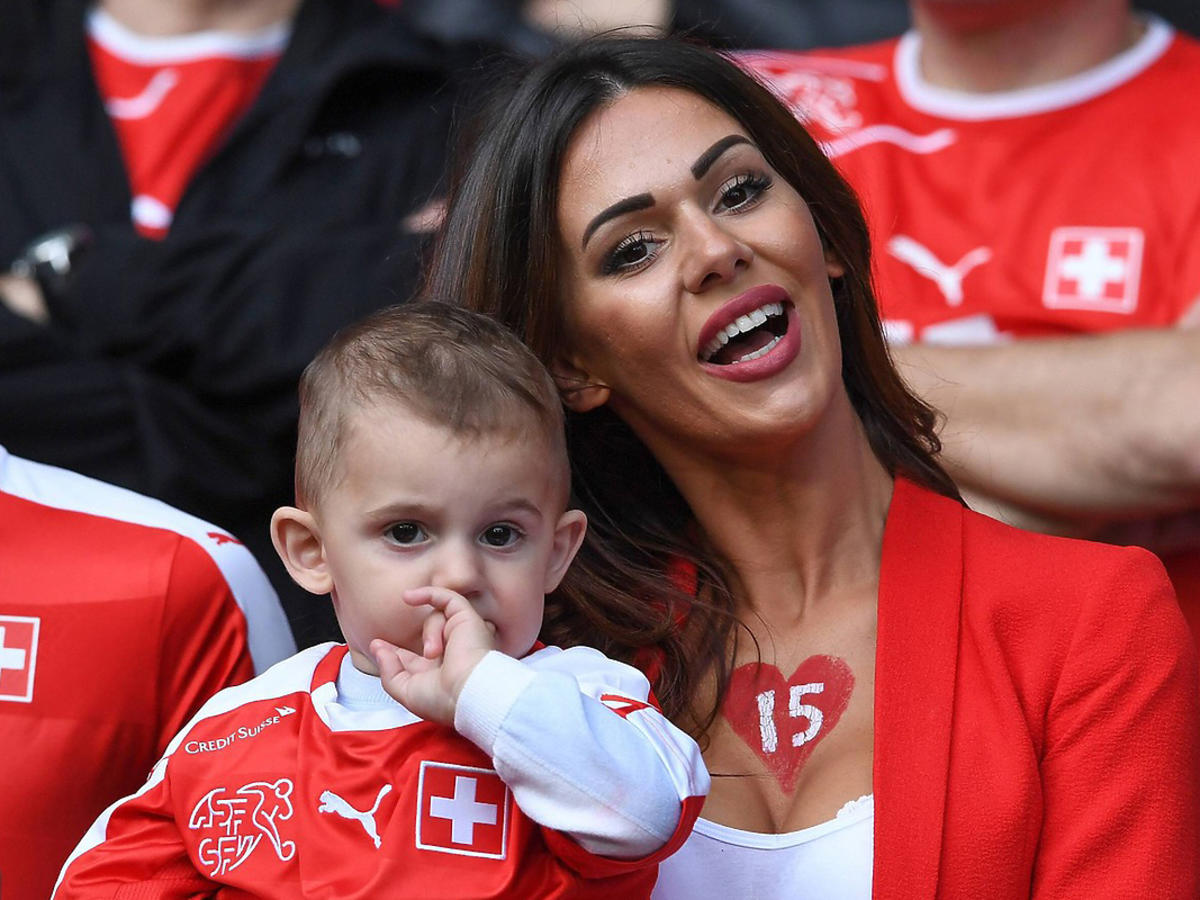 Erjona Sulejmani, żona Blerima Dzemaili, reprezentanta Szwajcarii na Euro 2016