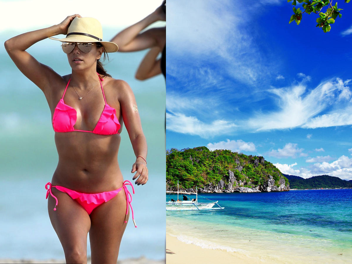 Eva Longoria na Maui i krajobraz na Palawan