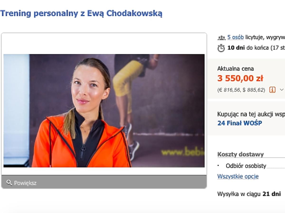 Ewa Chodakowska na Allegro wspiera WOŚP