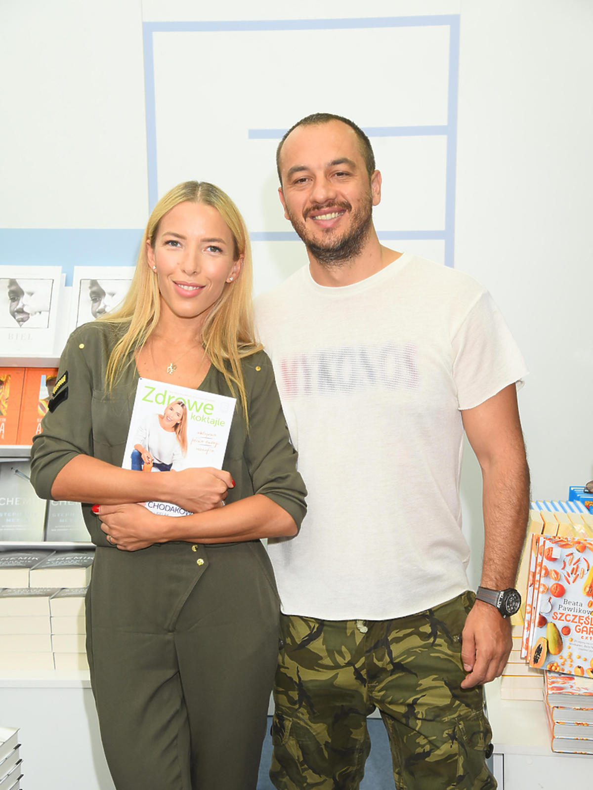 Ewa Chodakowska z mężem na Targach Książki