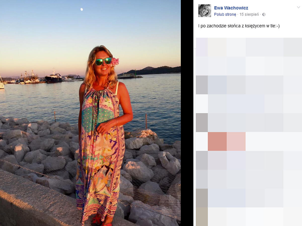 Ewa Wachowicz na wakacjach w Chorwacji