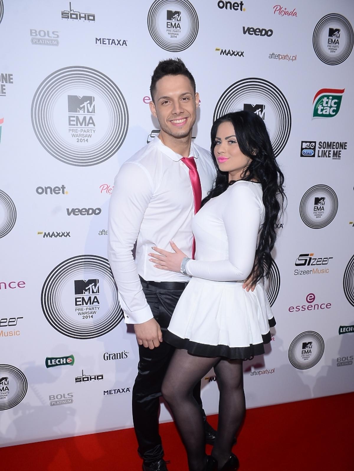Ewelina i Paweł z Warsaw Shore na MTV EMA Pre-Party 2014