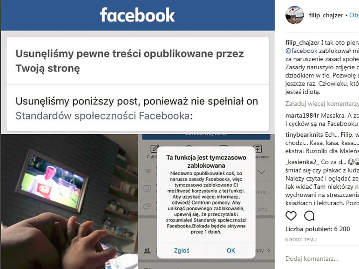 Filip Chajzer pokazał zdjęcie z synkiem i został zablokowany