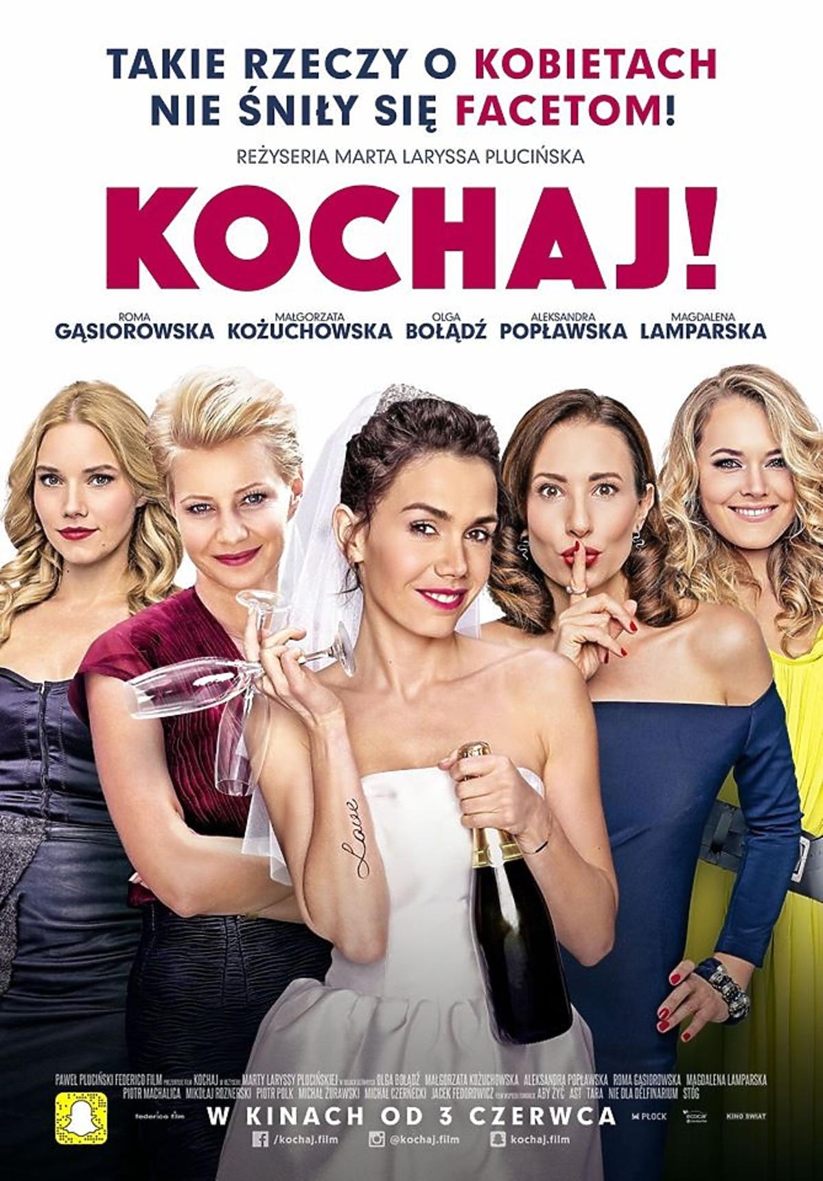 Film Kochaj - plakat filmu z Małgorzatą Kożuchowską