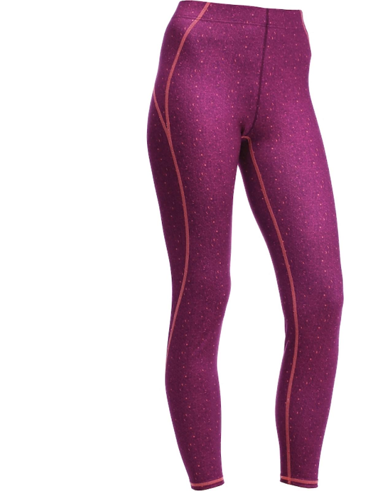 Fioletowe legginsy w kropki