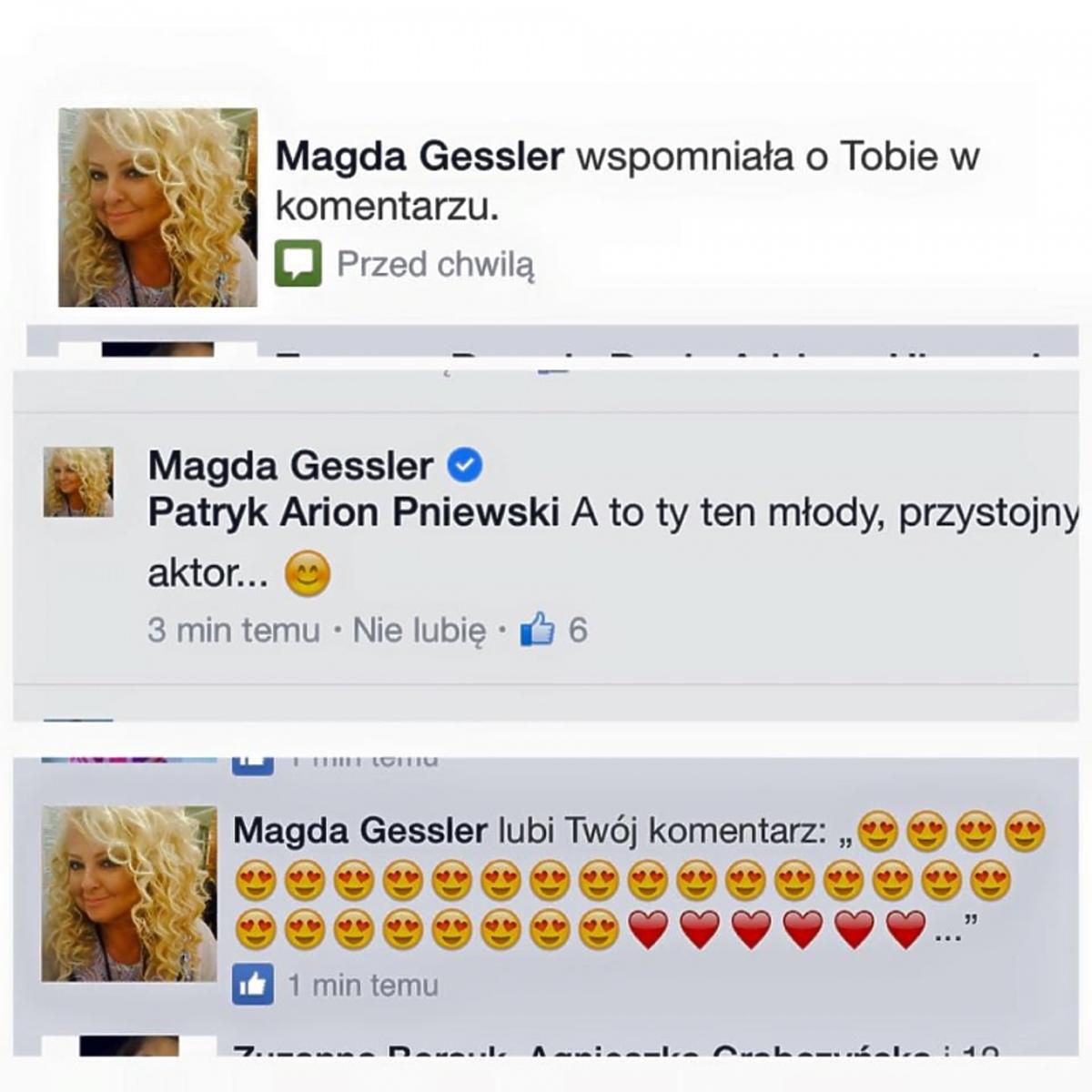 Flirt Magdy Gessler i Patryka Pniewskiego