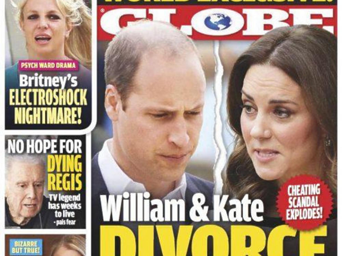 Globe okładka rozwód Kate i Williama