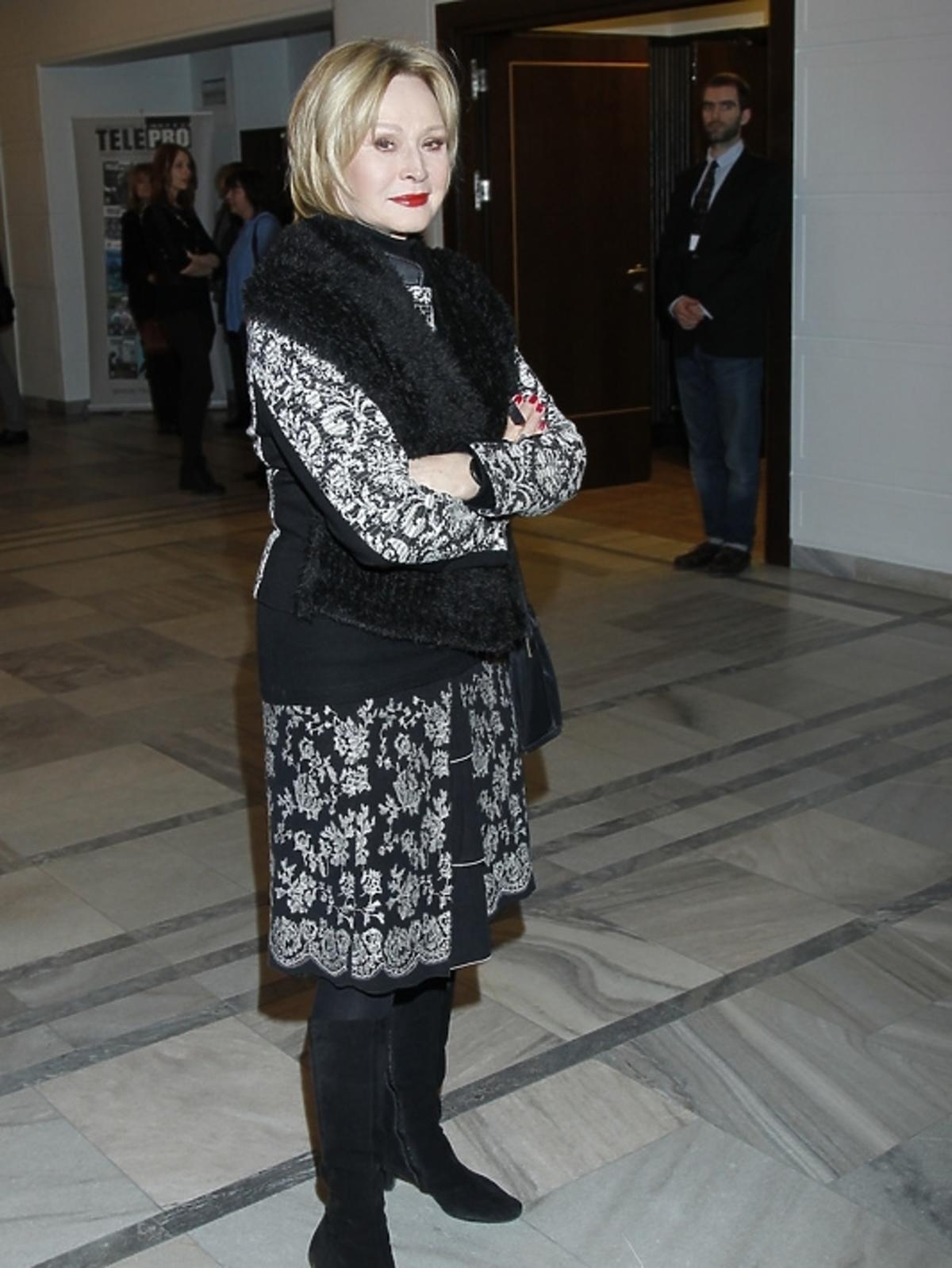Grażyna Barszczewska na rozdaniu Nagród Cybulskiego 2014