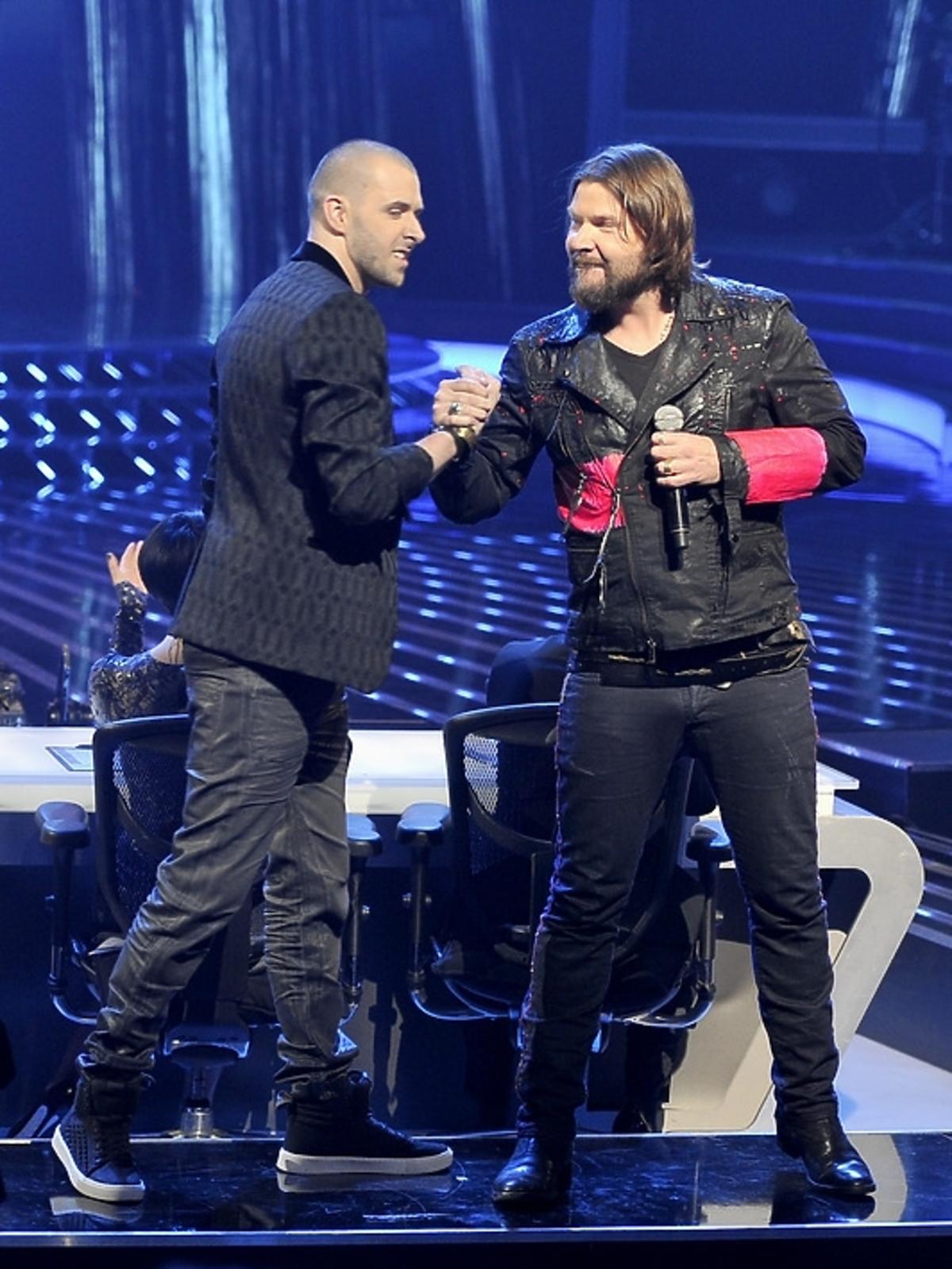 Grzegorz Hyży i Rea Garvey podczas finału X-Factor 3