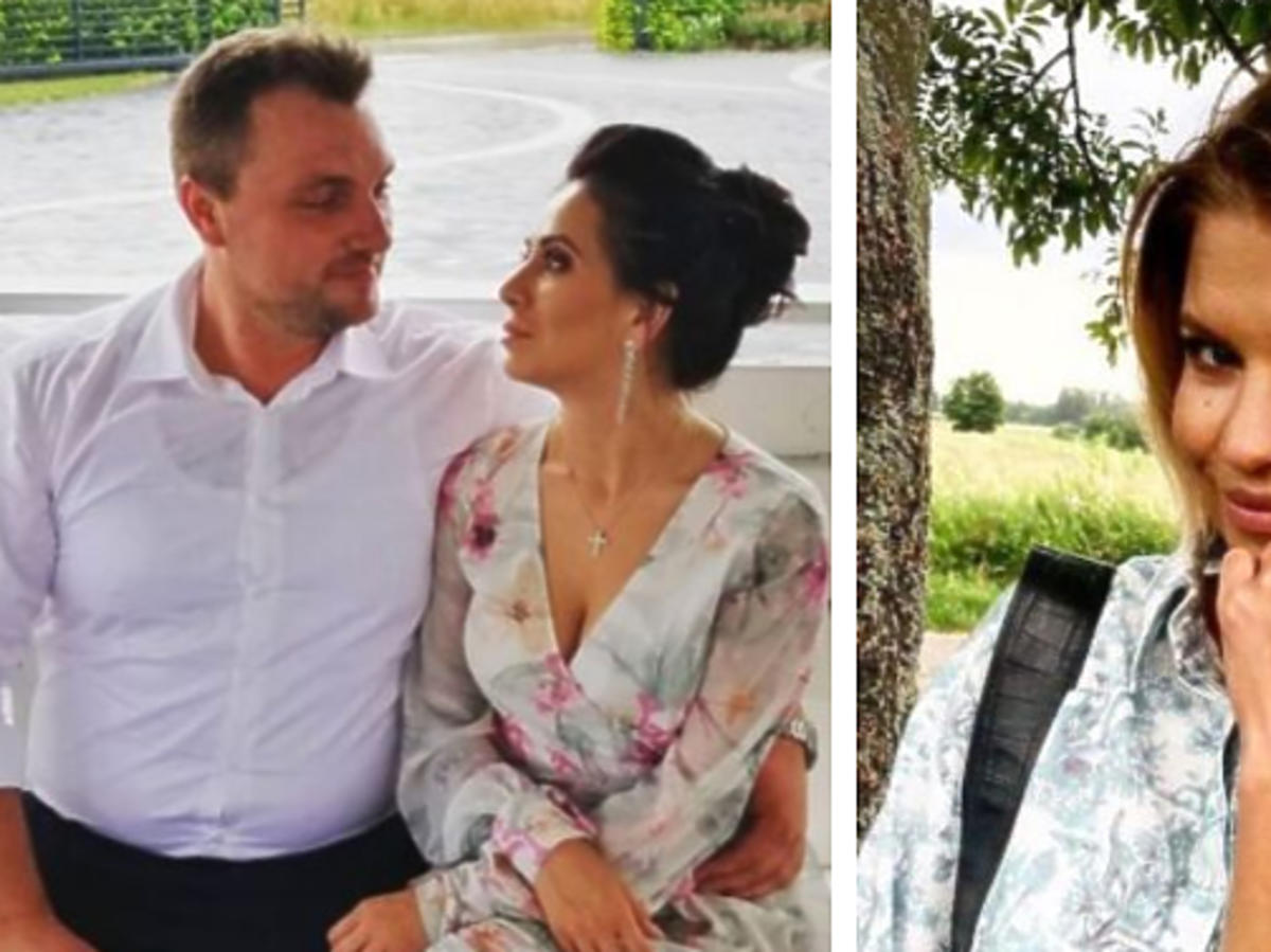 Grzesiek z piątej edycji "Rolnik szuka żony" z narzeczoną, Marta Manowska na planie programu