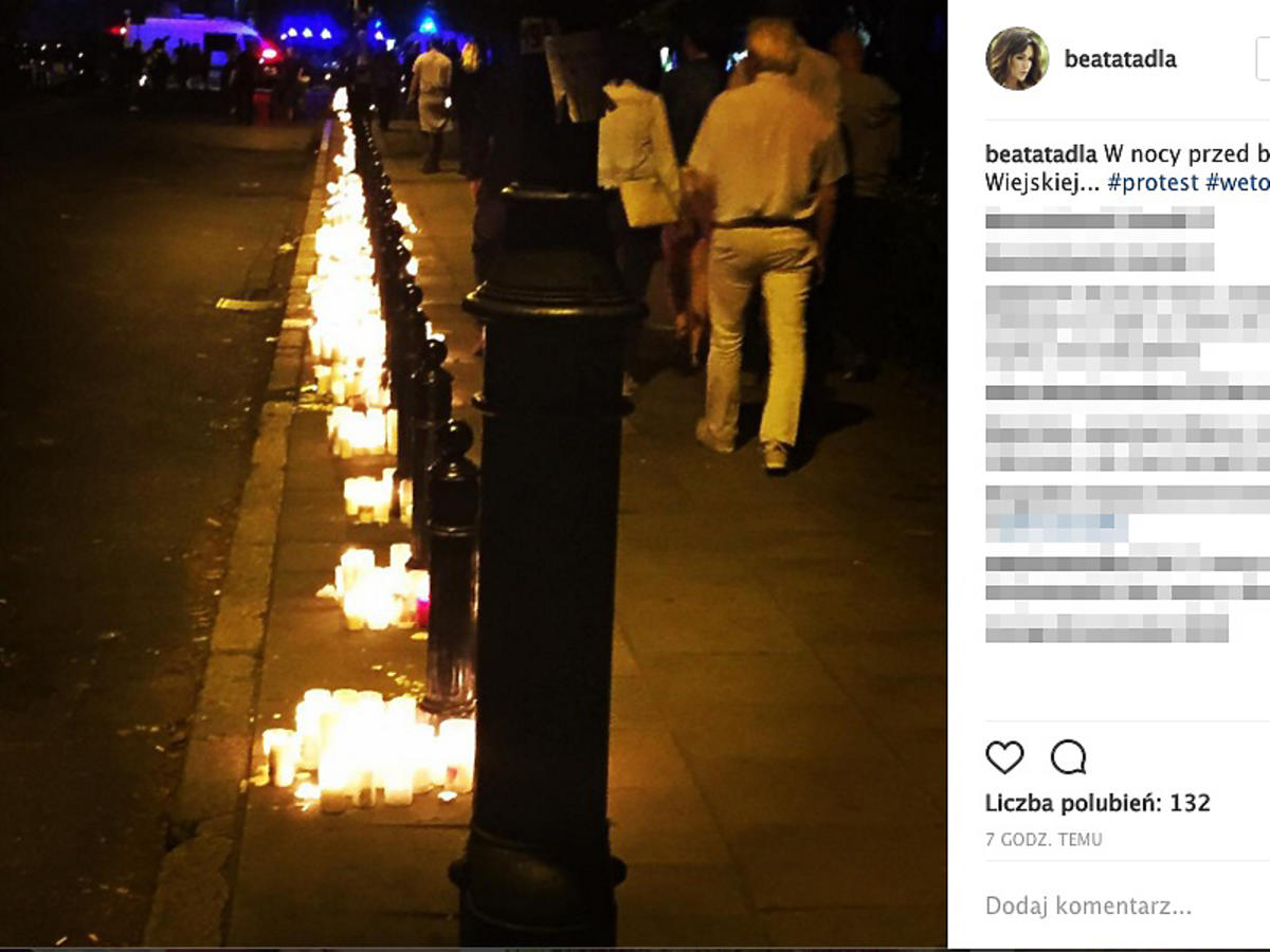 gwiazdy na demonstracji w obronie sądów