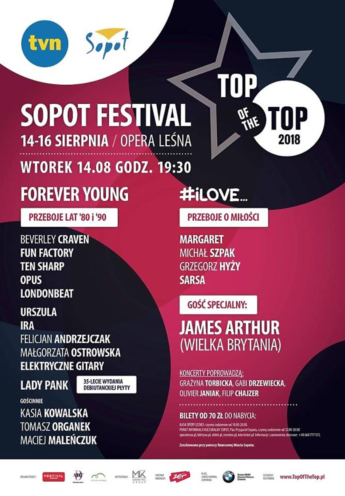 Gwiazdy Sopot TOP Of The TOP Festival 2018, program 