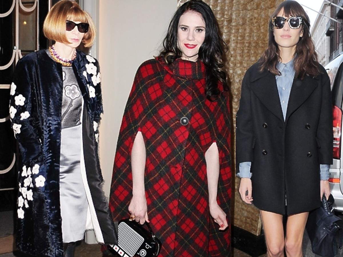 Gwiazdy w płaszczach na London Fashion Week
