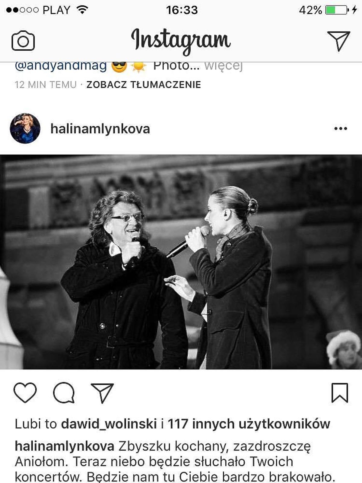 Halina Mlynkova żegna Zbigniewa Wodeckiego
