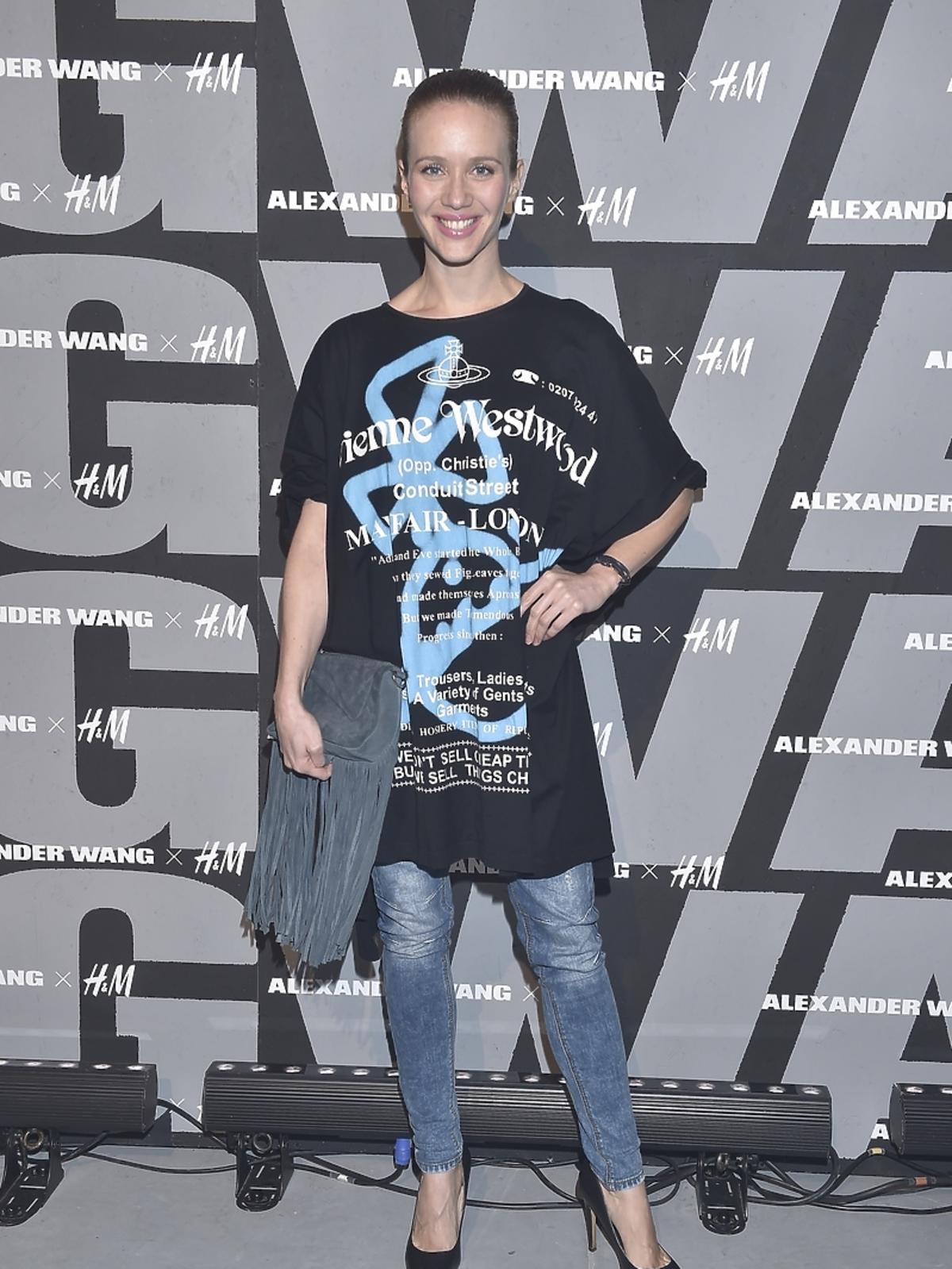 Hanna Konarowska na premierze kolekcji Alexander Wang dla H&M
