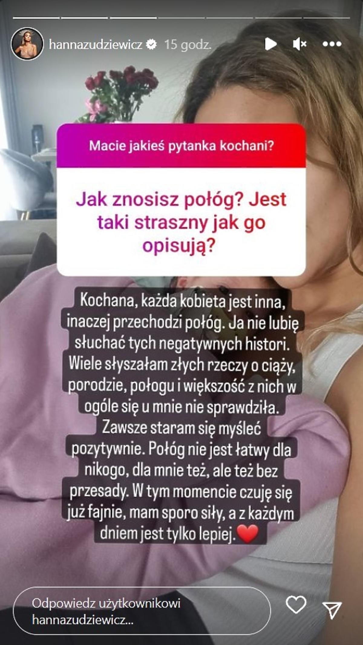 Hanna Żudziewicz o połogu 