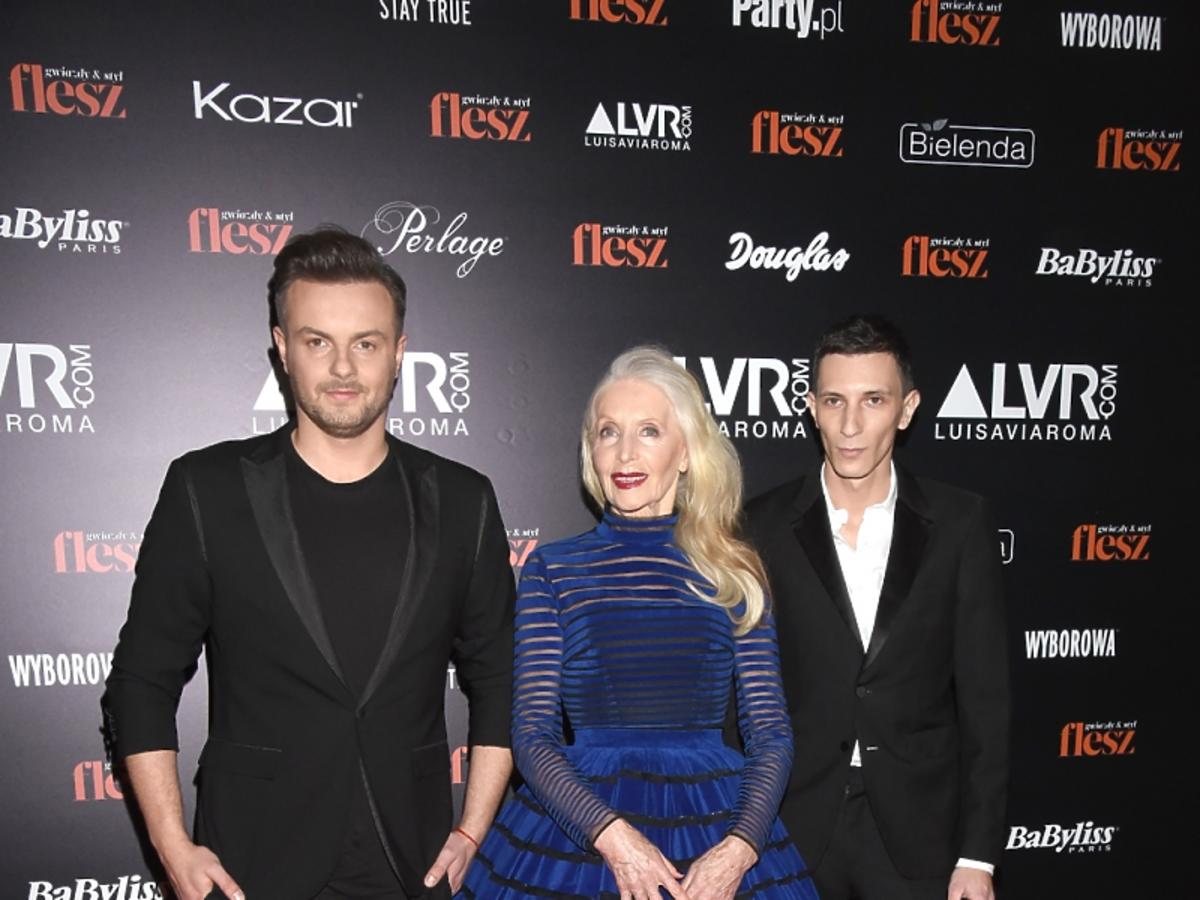 Helena Norowicz i Bohoboco na ściance Flesz Fashion Night