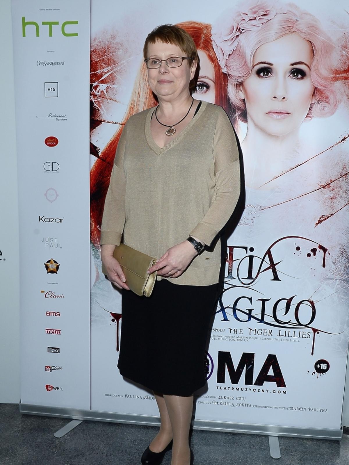 Ilona Łepkowska na premierze spektaklu 