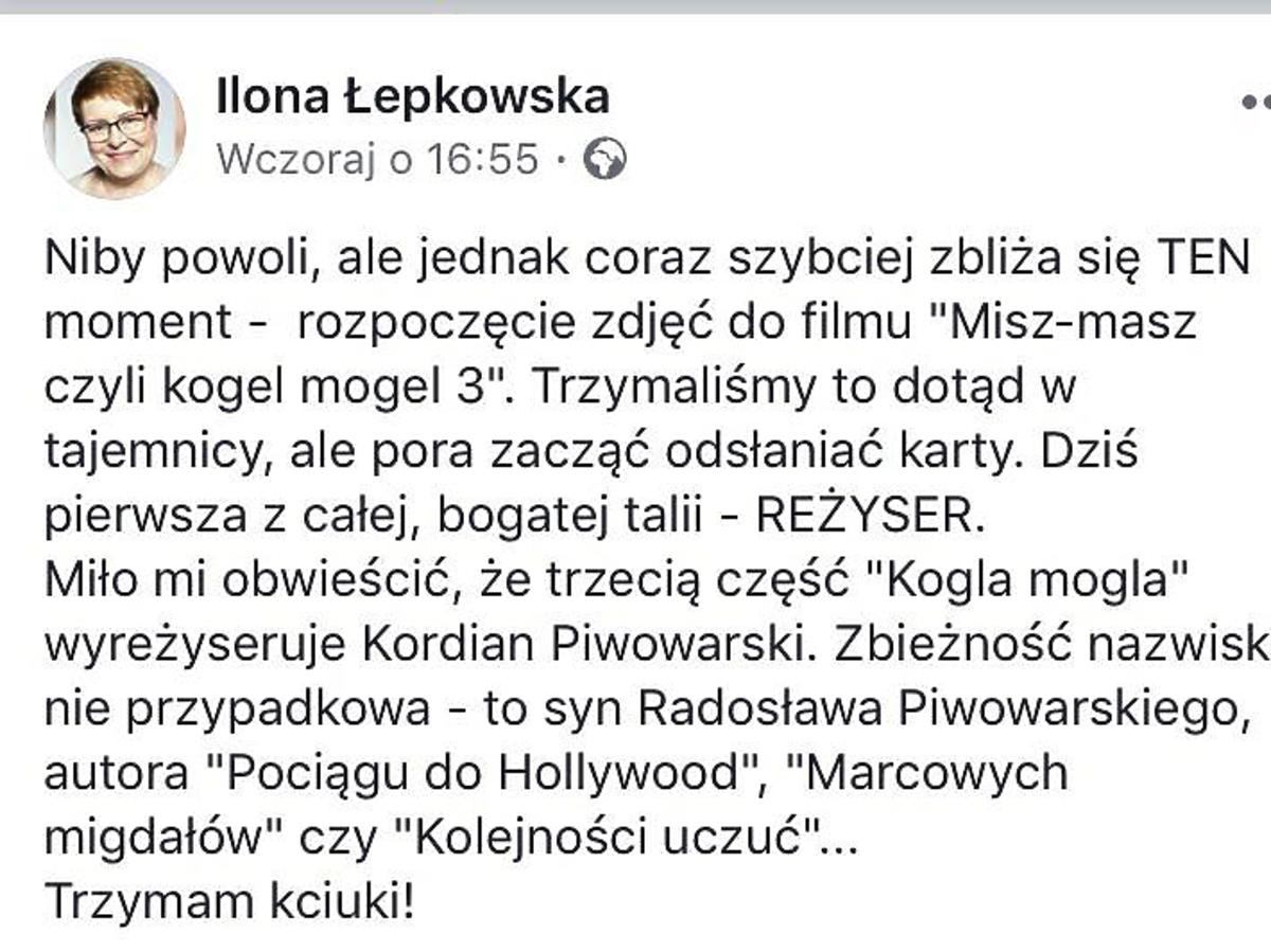 Ilona Łepkowska o Kogel Mogel 3 