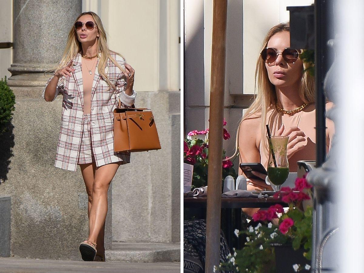 Izabela janachowska w restauracji Zdjęcia paparazzi