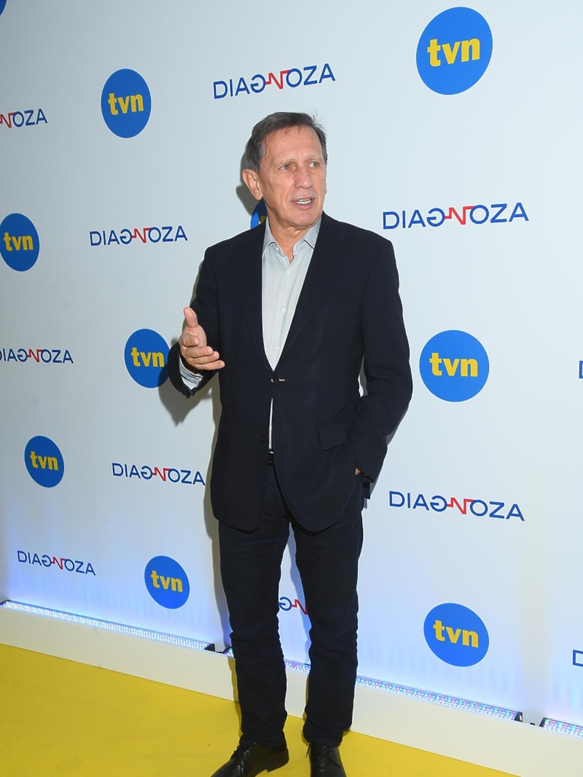 Jan Englert na konferencji prasowej serialu
