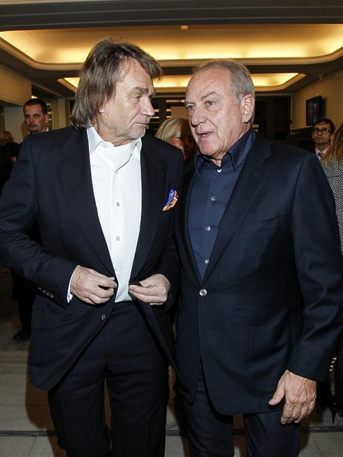 Jan Kulczyk i Zbigniew Niemczycki na pokazie premierowego odcinka