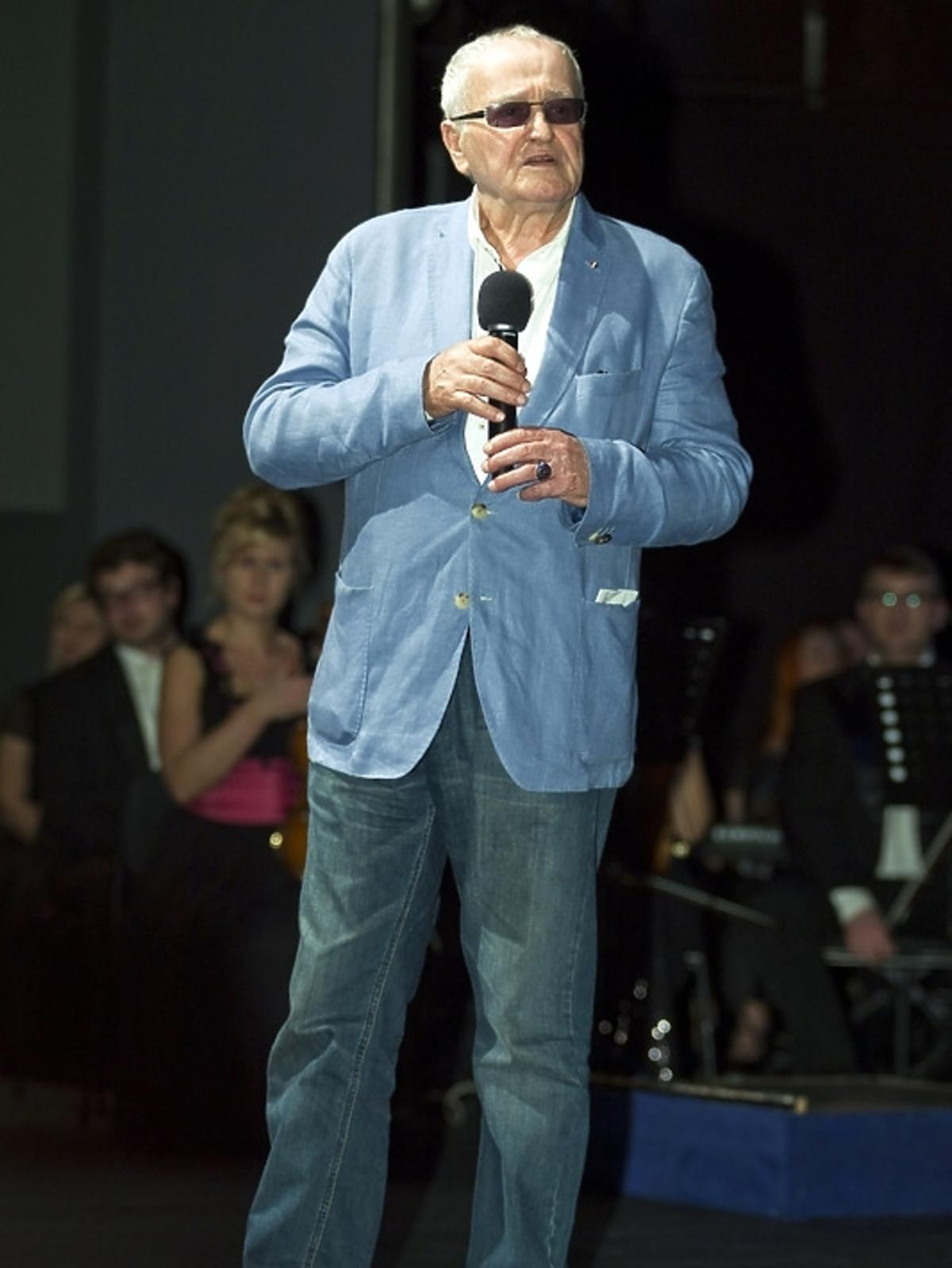 Jan Nowicki na finałowej gali II Festiwalu Aktorstwa Filmowego we Wrocławiu