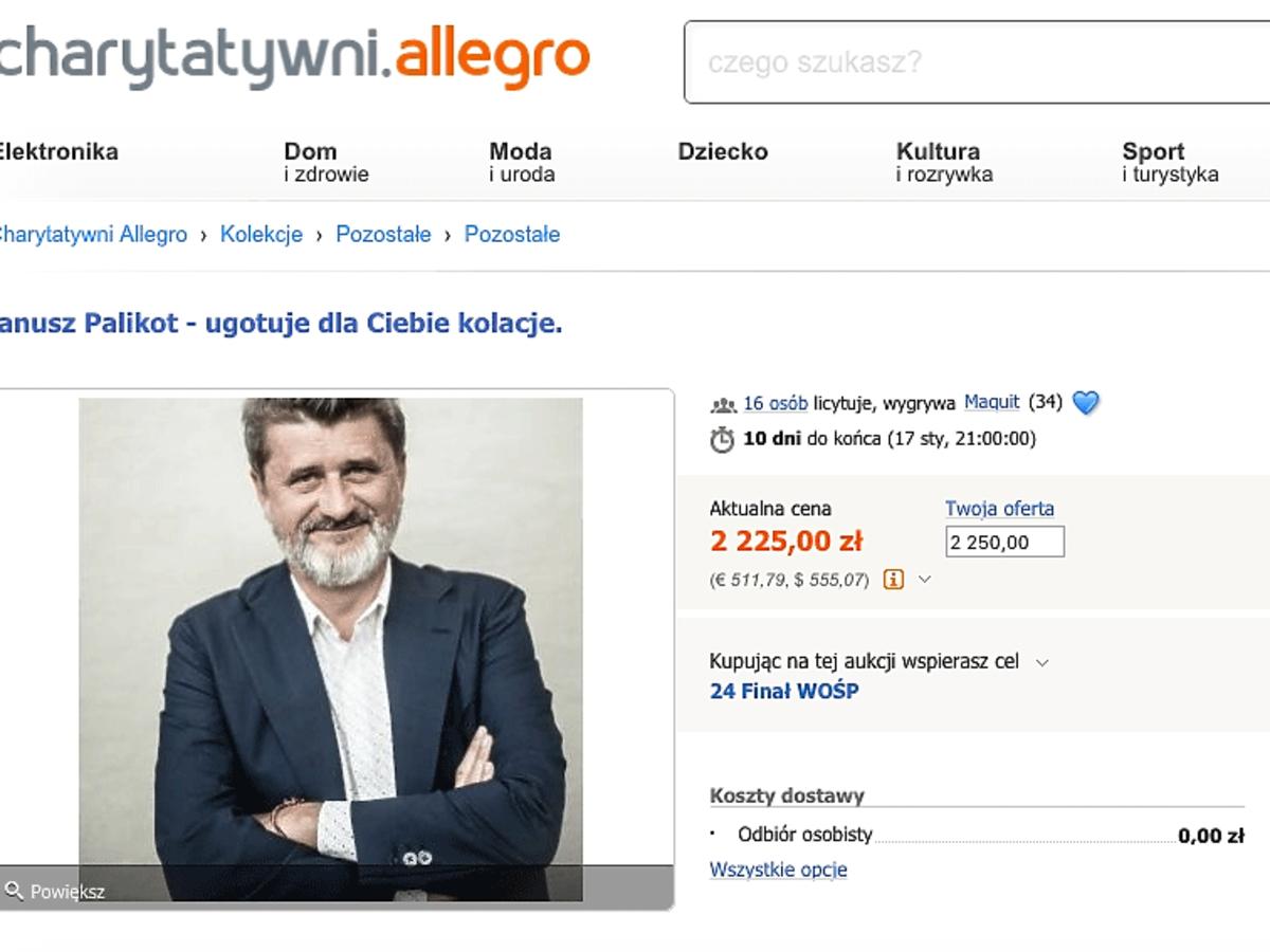 Janusz Palikot wspiera WOŚP na Allegro