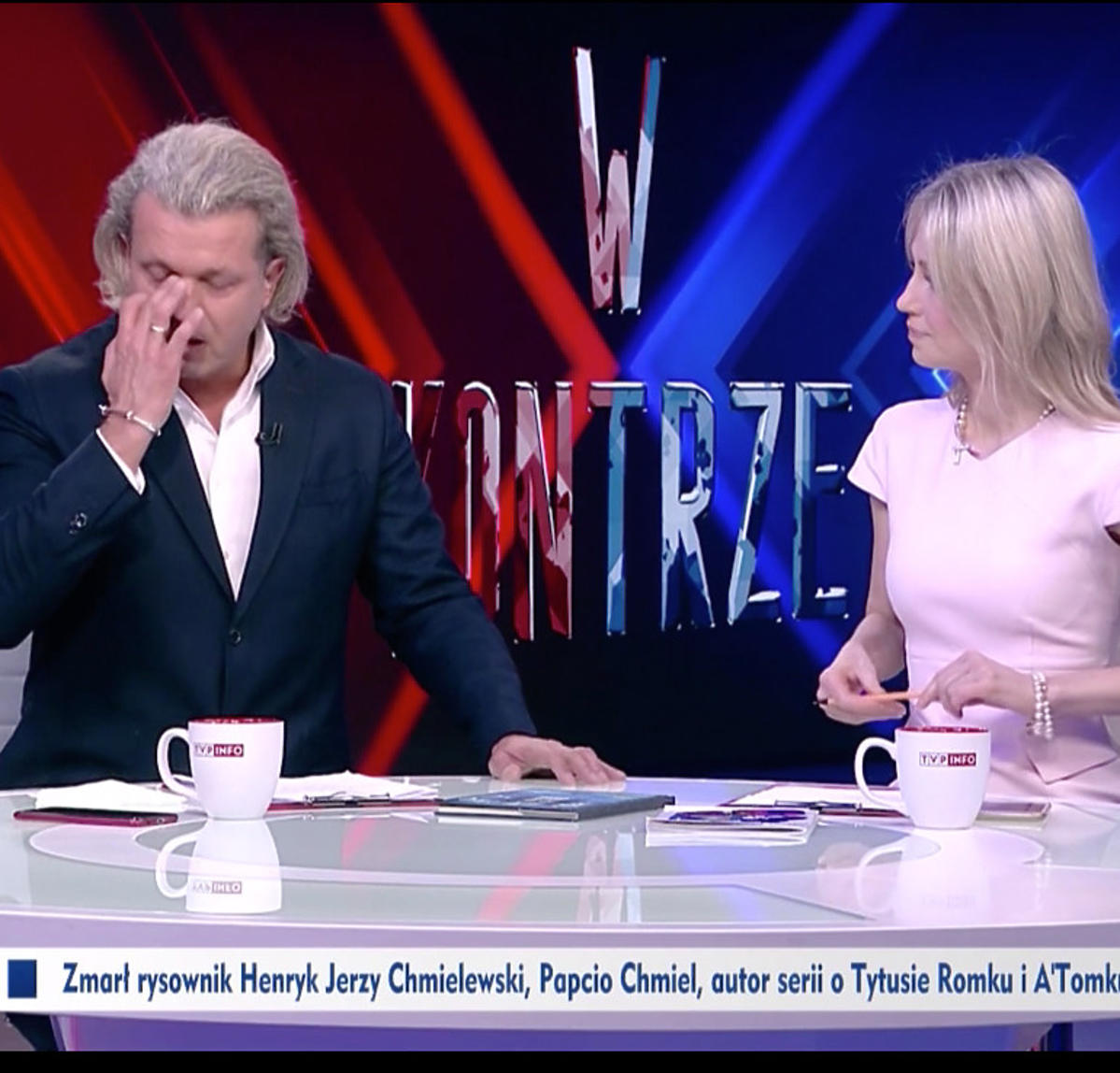 Jarosław Jakimowicz płacze na antenie TVP Info