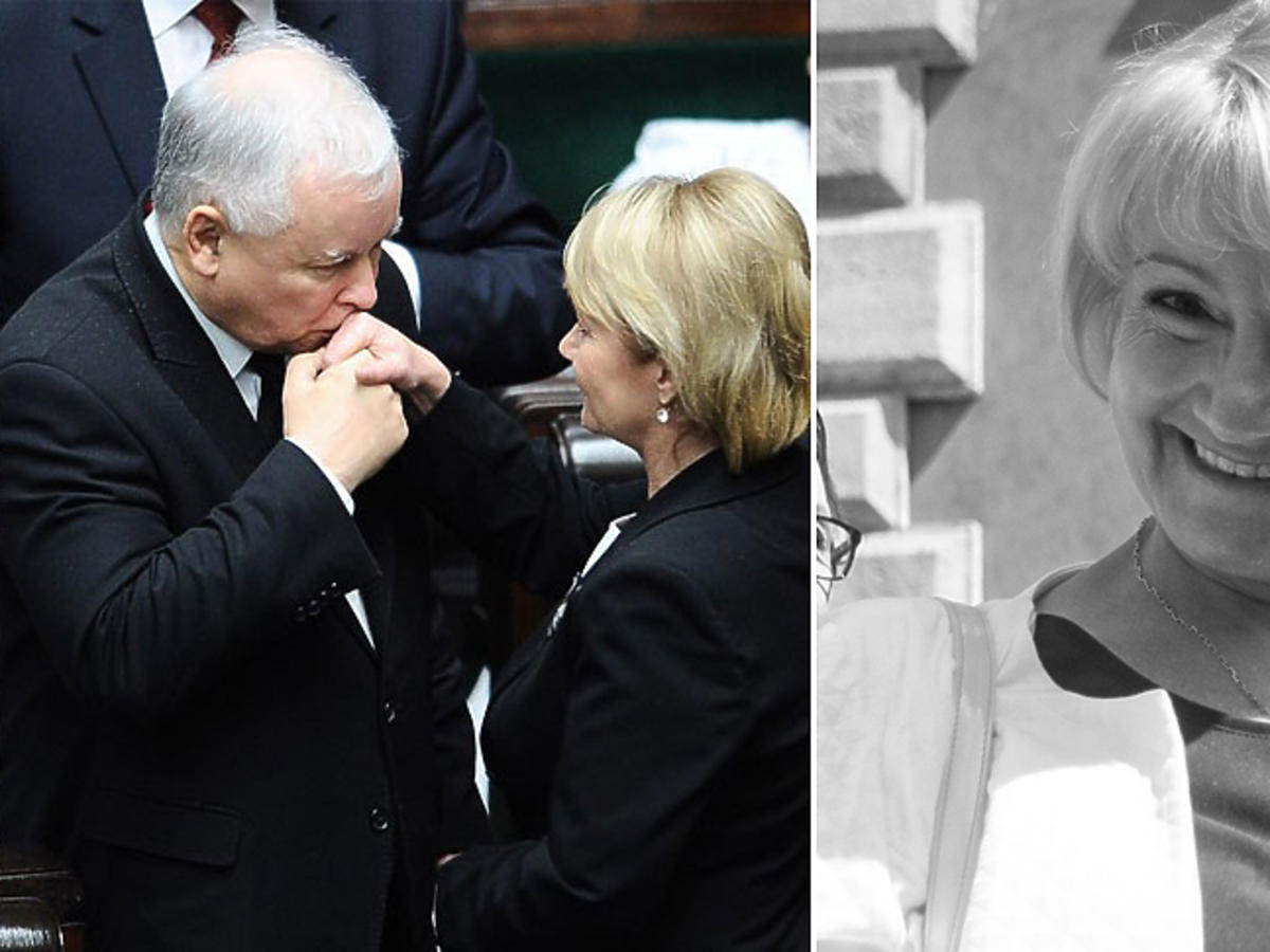 Jarosław Kaczyński i Jolanta Szczypińska
