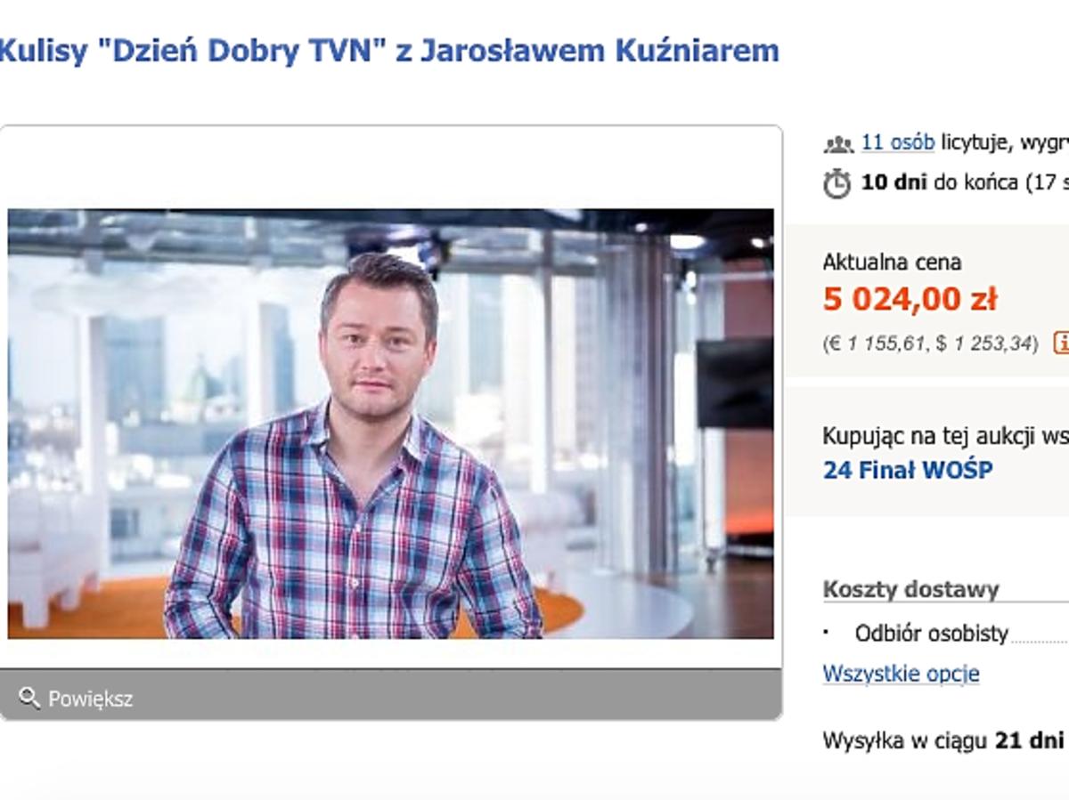 Jarosław Kuźniar na Allegro wspiera WOŚP