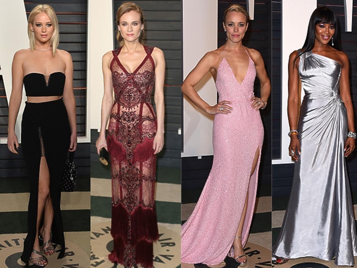 Jennifer Lawrence, Diane Kruger, Rachel McAdams, Naomi Campbell, Taylor Swift na imprezie Vanity Fair Oscar party 2016