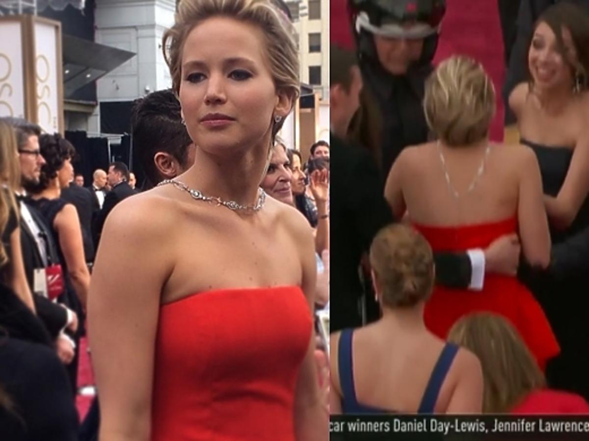 Jennifer Lawrence Oscary 2014. Upadek Jennifer Lawrence Oscary 2014. Jennifer Lawrence przewróciła się 2014