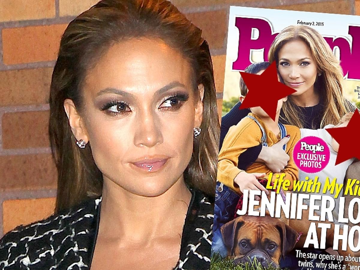 Jennifer Lopez z dziećmi w People