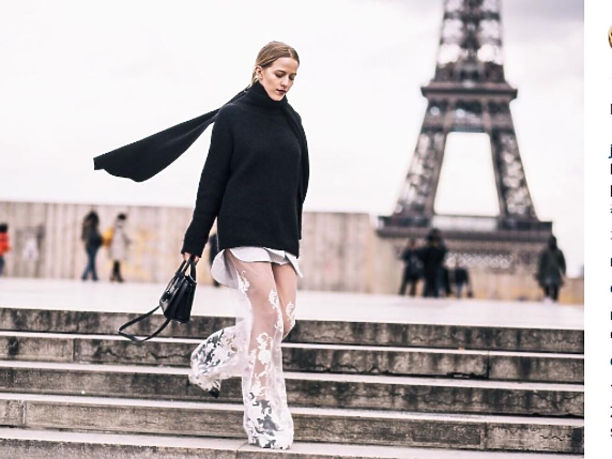 Jessica Mercedes na pokazach podczas Paris Fashion Week