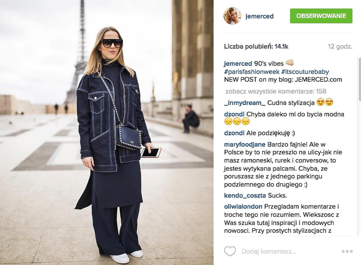 Jessica Mercedes w dżinsowej kurtce