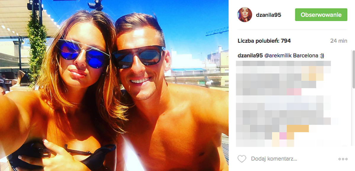 Jessica Ziółek i Arek Milik bez koszulki na wakacjach