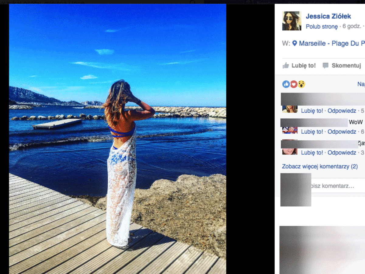 Jessica Ziółek odpoczywa w Marsylii