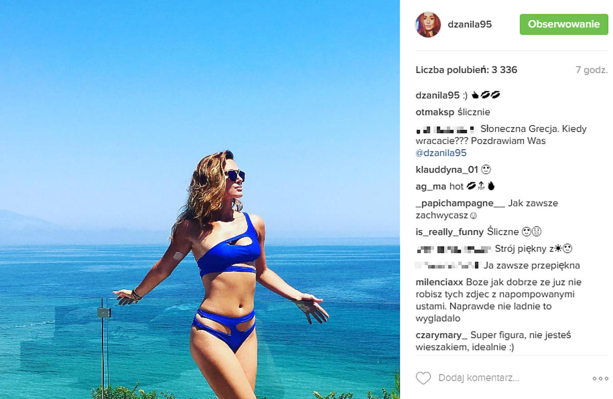 Jessica Ziółek w granatowym bikini