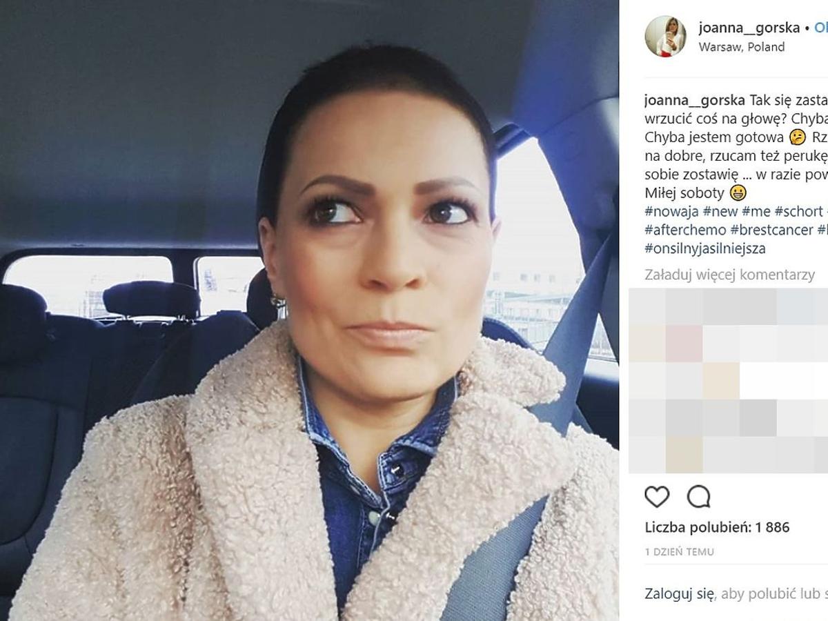 Joanna Górska pokazała zdjęcie bez peruki