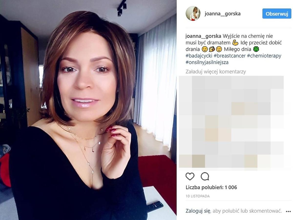 Joanna Górska walczy z rakiem